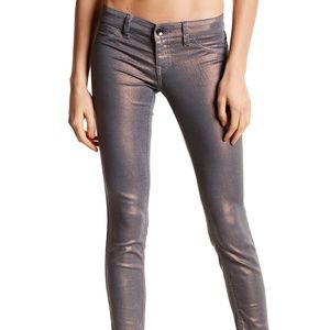 Rose gold shiny skinny jeans, Level 99